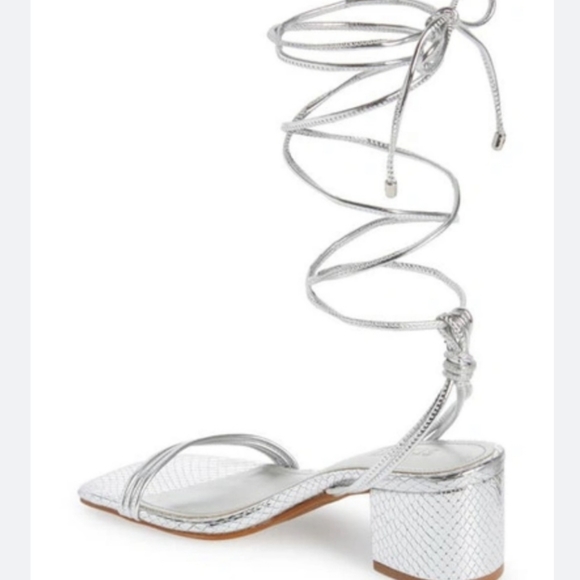 Schutz Women's Thea Ankle Tie Block Heel Sandals - Picture 4 of 10